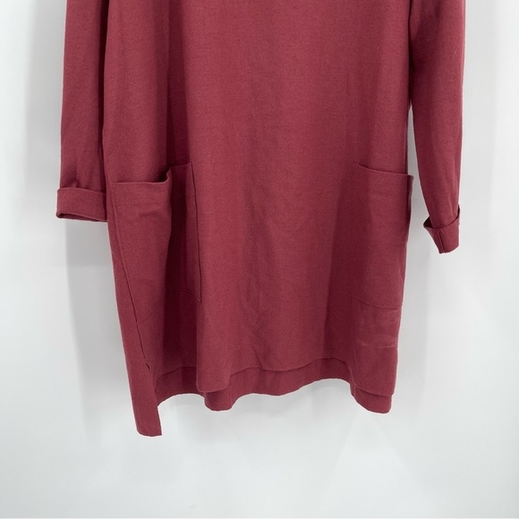 Eileen Fisher Women’s Tunic Top Wool Raw Edge Size XL 3/4 Sleeves Scoop Neck - Picture 3 of 11